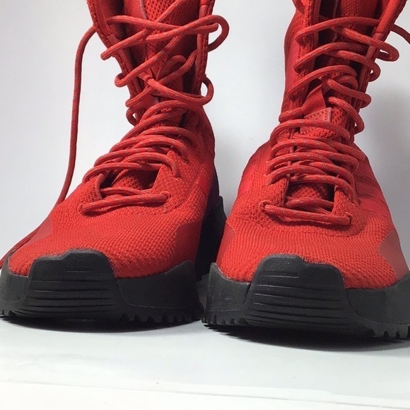 Adidas AF 1.3 Primeknit Boots Scarlet Red Sock 8 - Picture 12 of 16